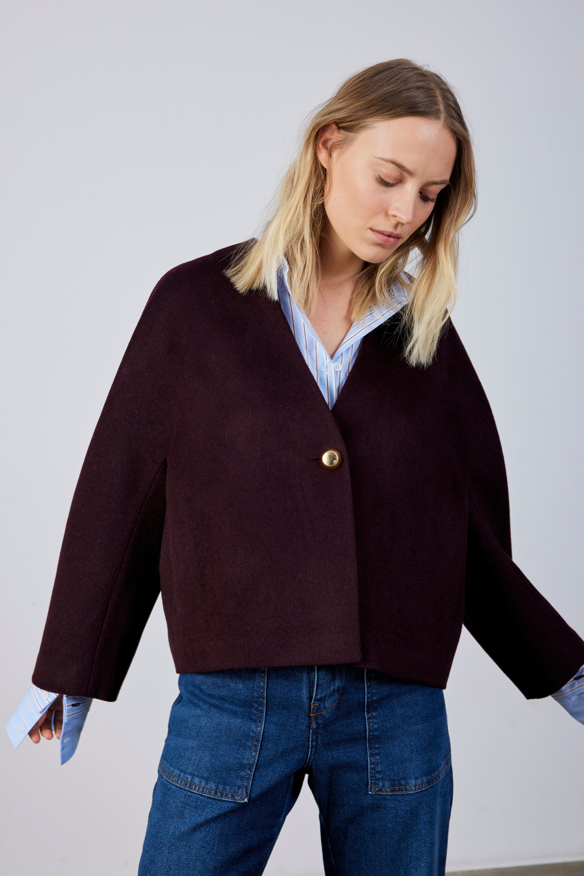 COAT SARA BURGUNDY